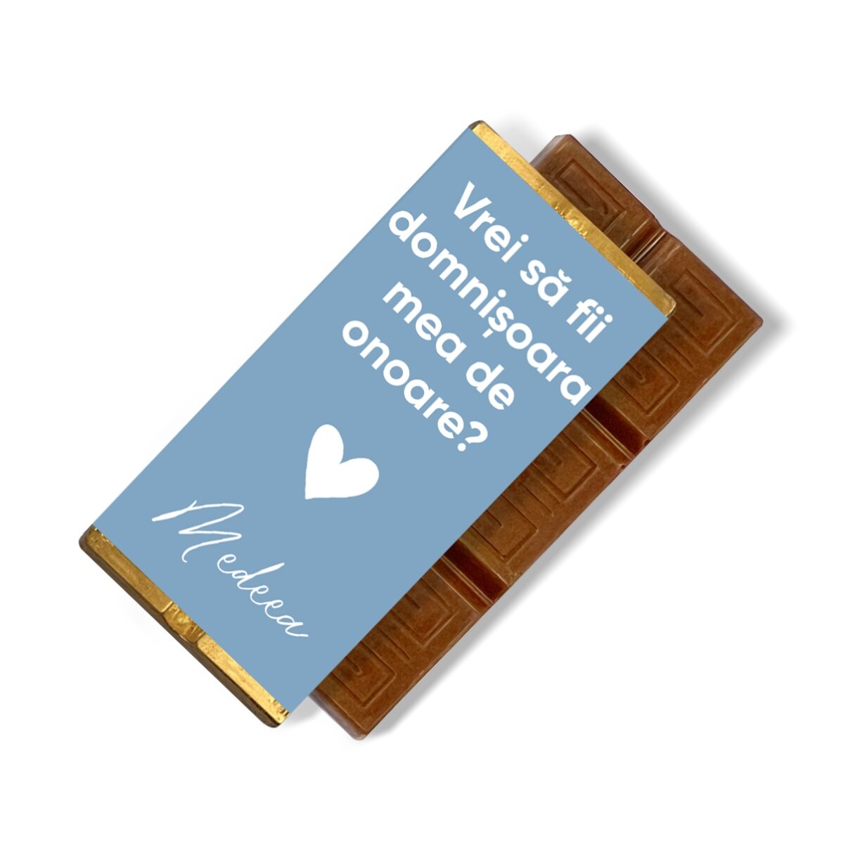 Personalisierte Mini-Schokoladentafel mit einer Dankesbotschaft