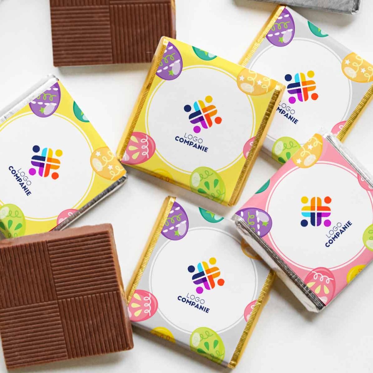 Personalisierte Mini-Schokolade mit Logo – Ostern