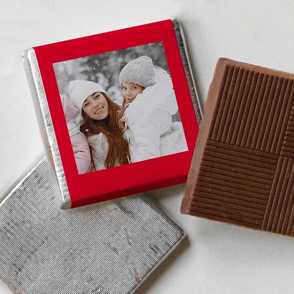 Personalisierte Mini-Schokolade mit einem Foto
