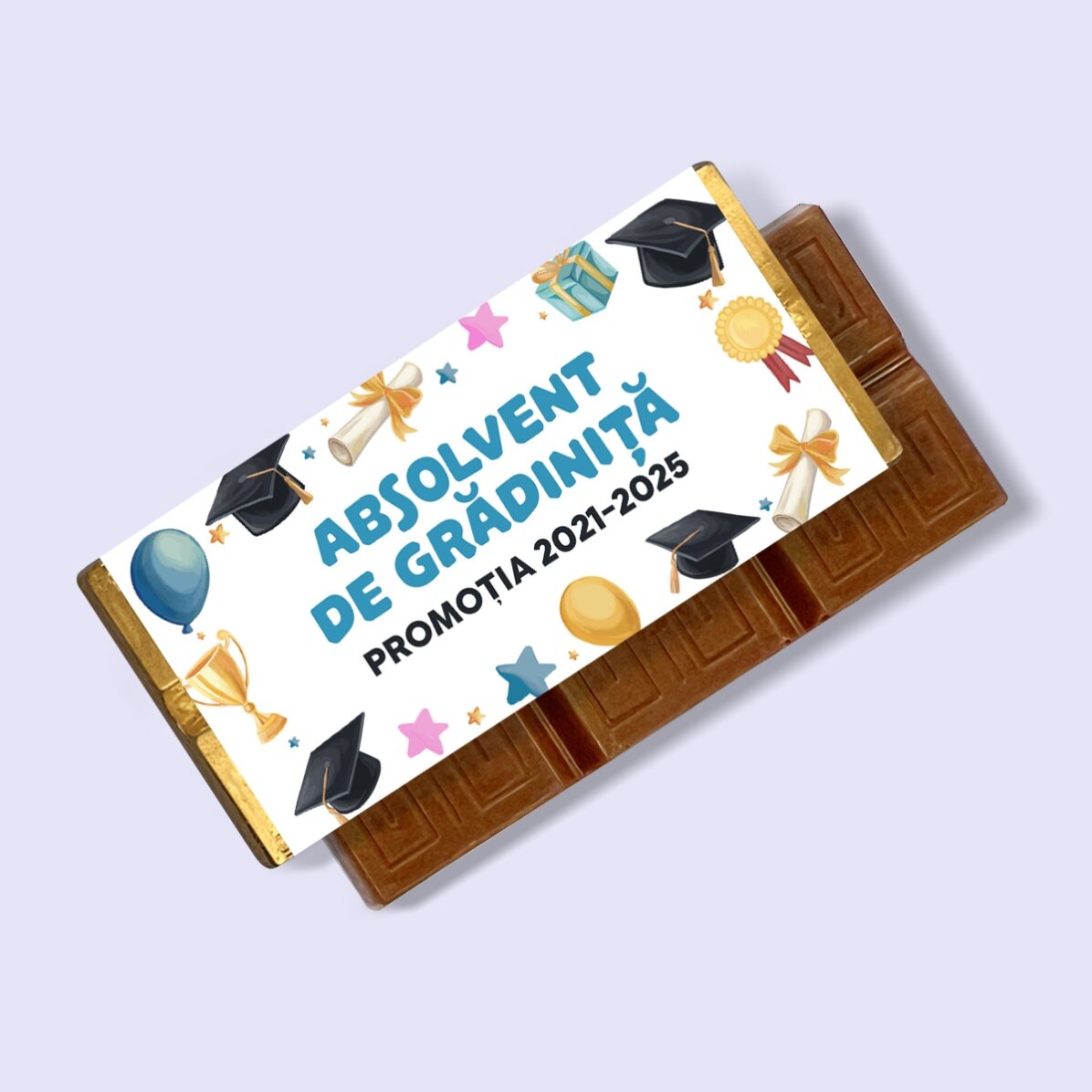 Personalisierte Mini-Schokoladentafel für Kinder mit Botschaft – Kindergartenabsolvent