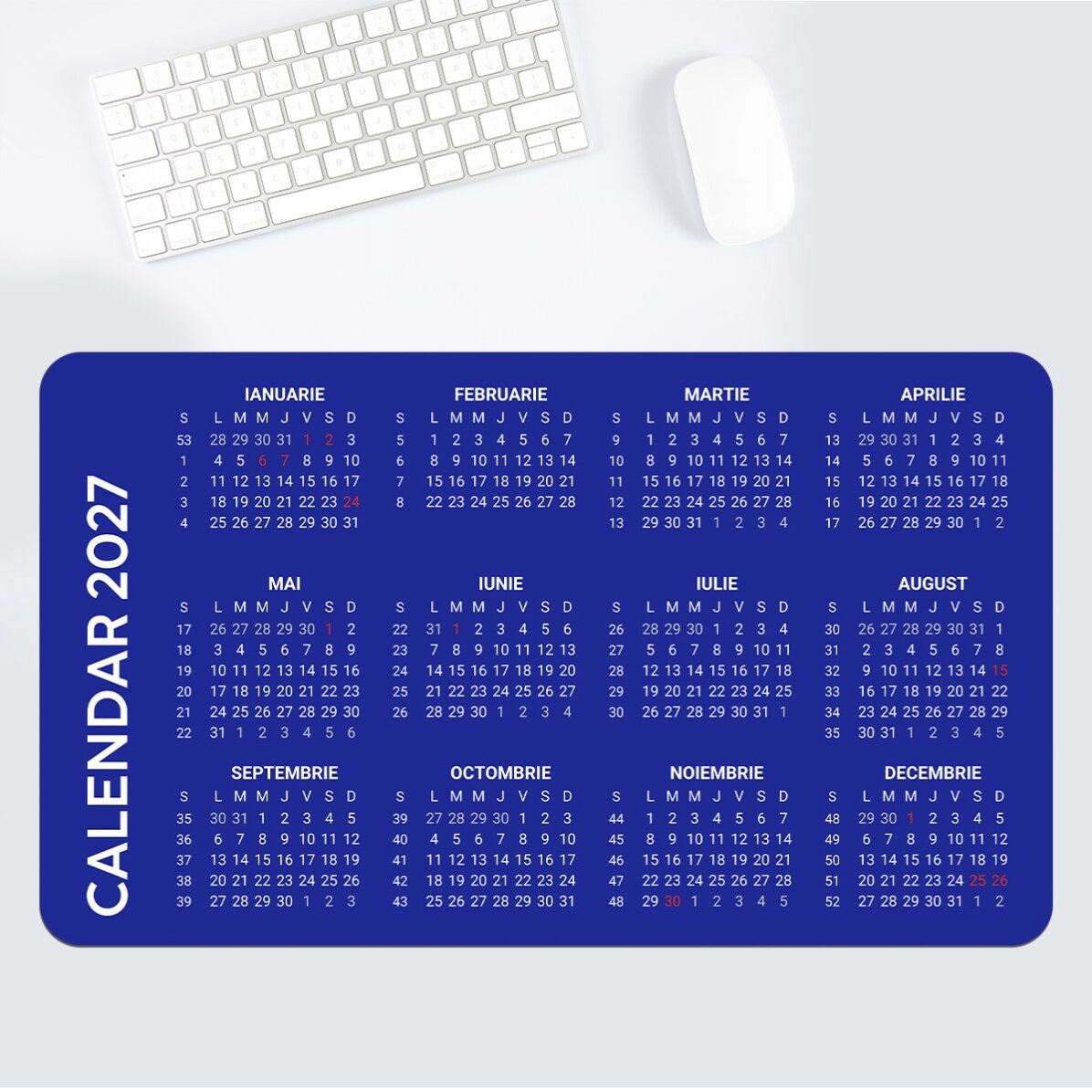 Individuell gestaltetes XXL-Mauspad mit Kalender
