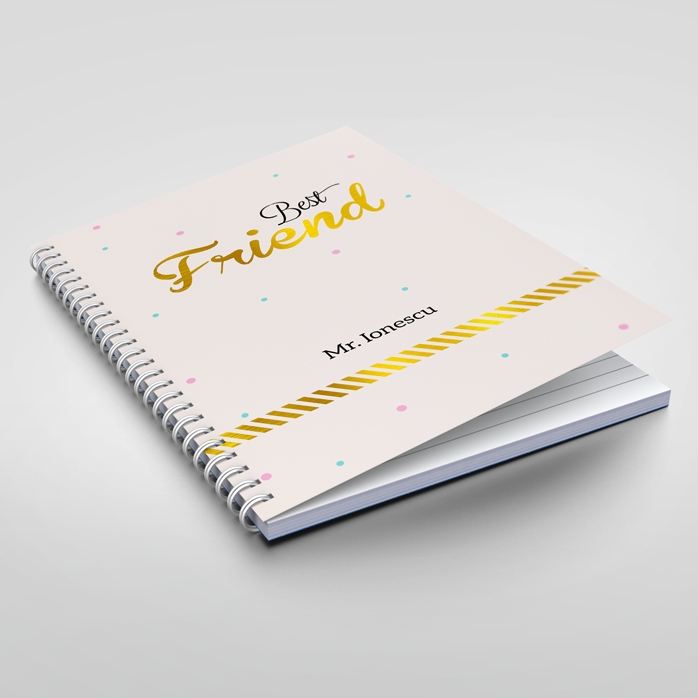 Personalisiertes Notizbuch – Best Friend, Gold
