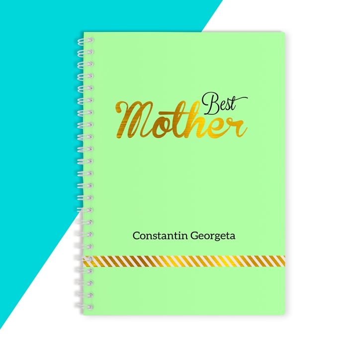 Personalisiertes Notizbuch – Best Mother, Grün