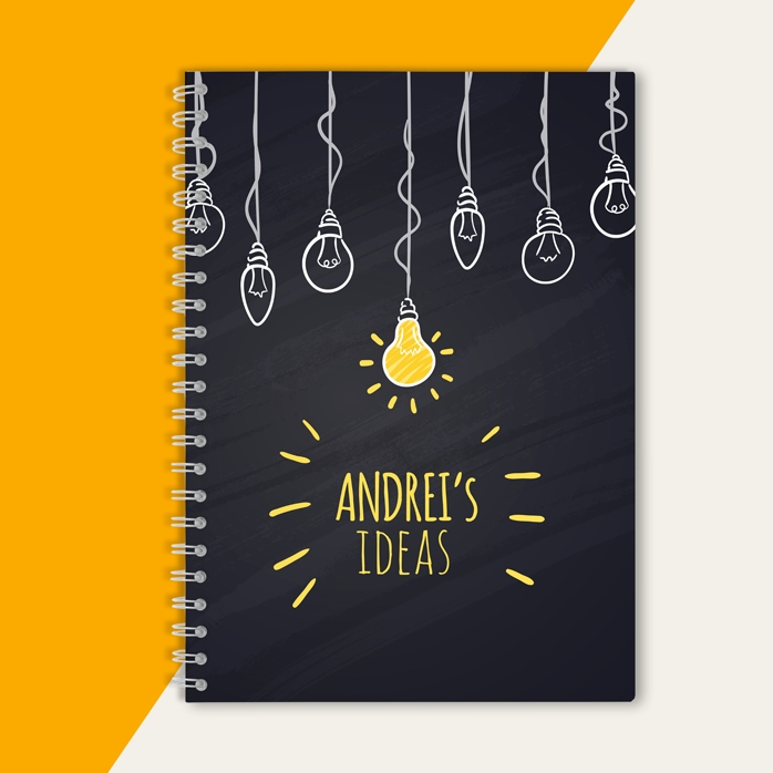 Personalisiertes Notizbuch – Bright Ideas
