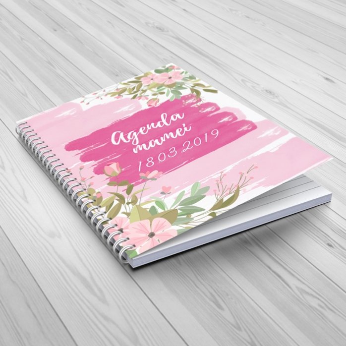 Personalisiertes Notizbuch mit Blumen – Mamas Notizbuch