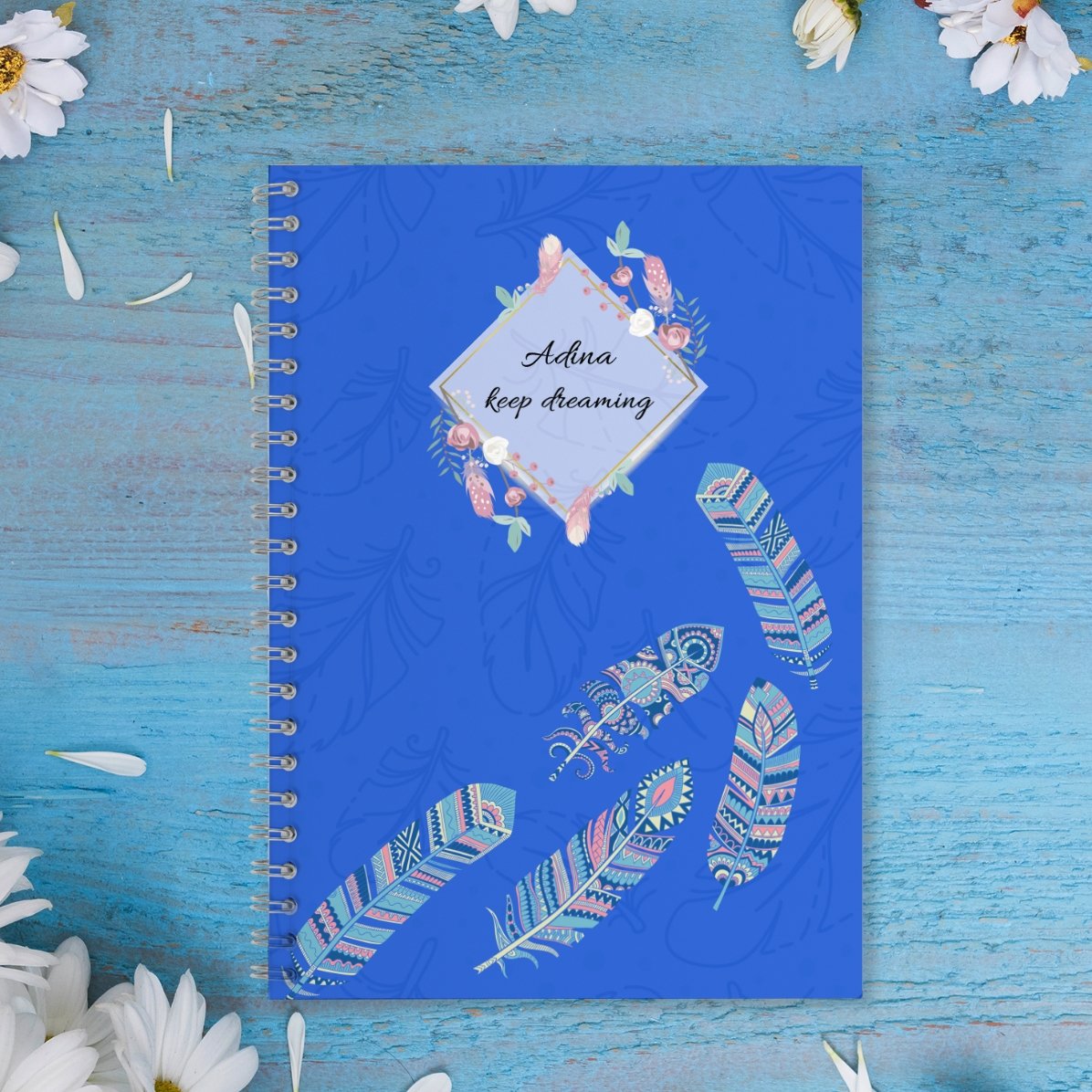 Personalisiertes Notizbuch mit Schriftzug – Keep dreaming