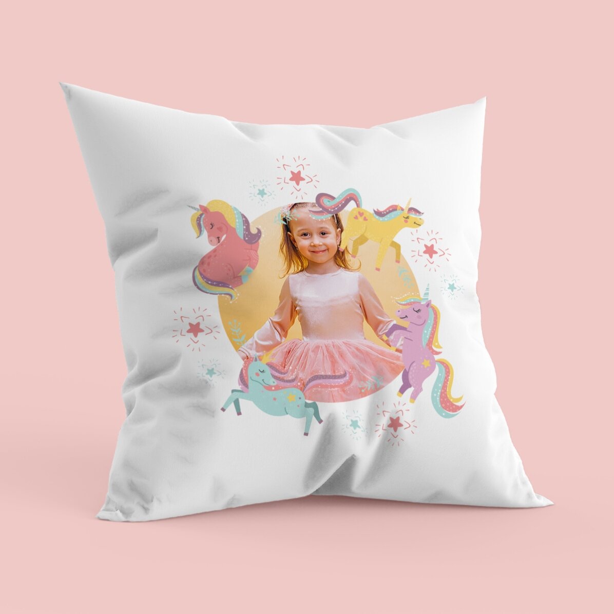 Personalisiertes Kissen mit 1 Foto – Pony