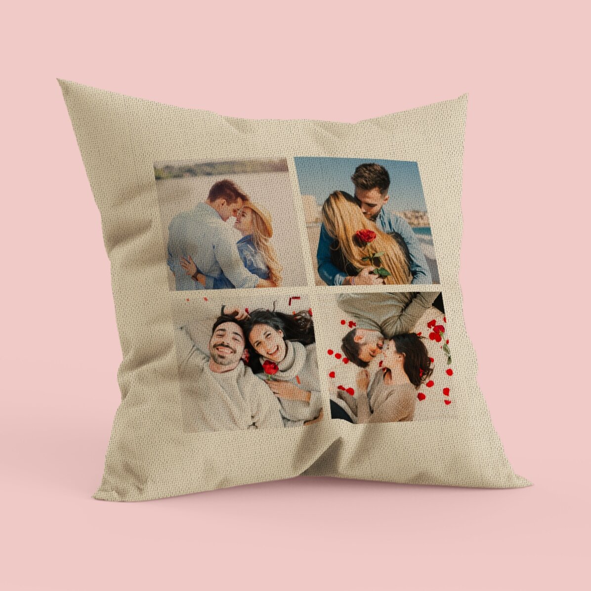 Personalisiertes Kissen mit 4 Fotos – In