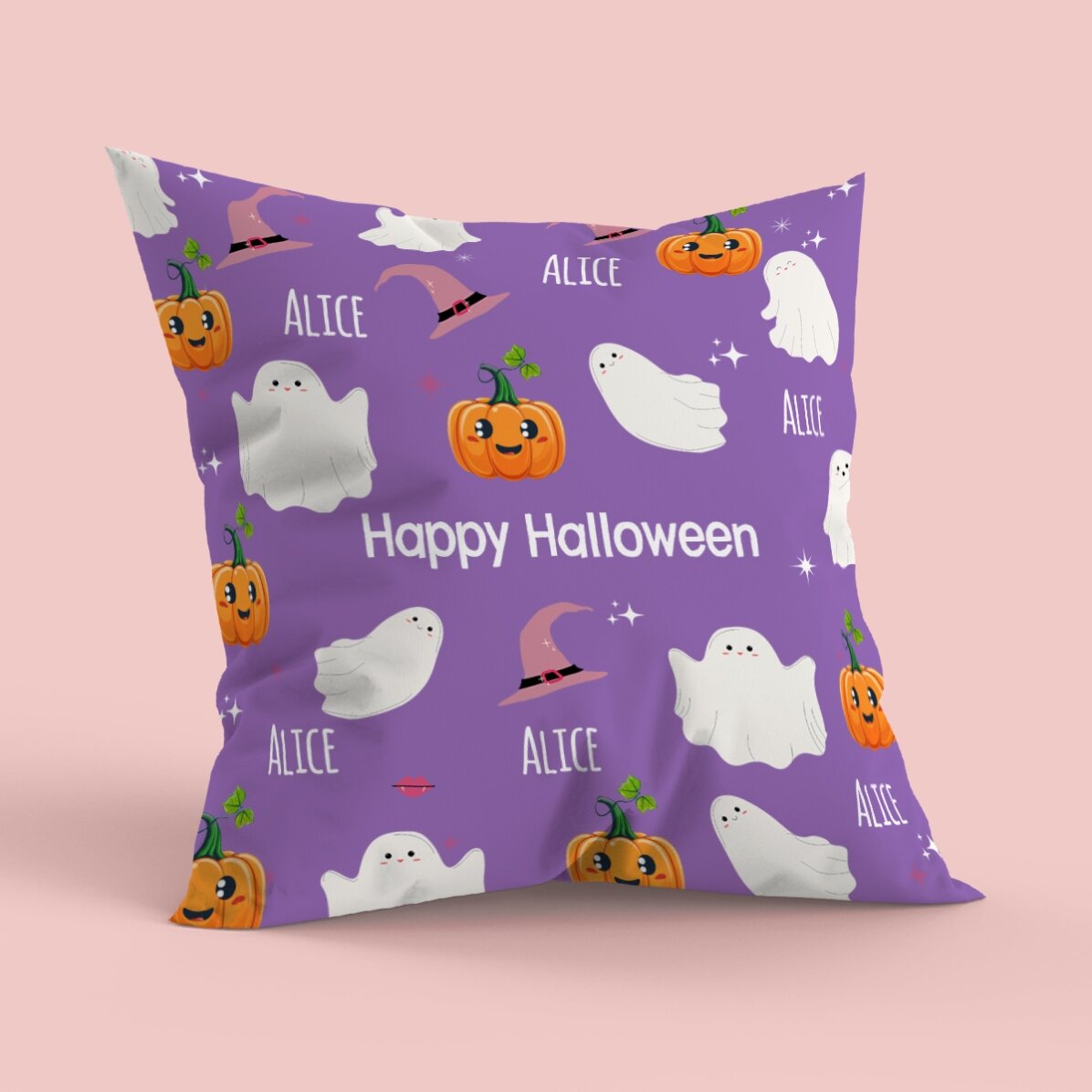 Personalisiertes Kissen mit Text – Niedliches Halloween