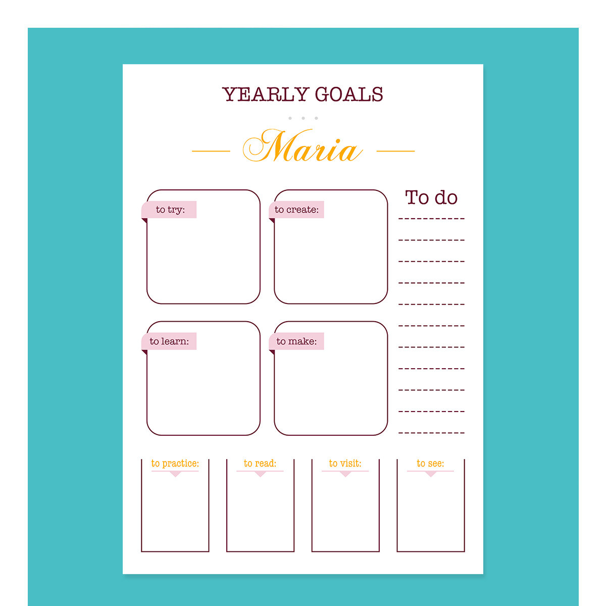 Personalisierte Planer