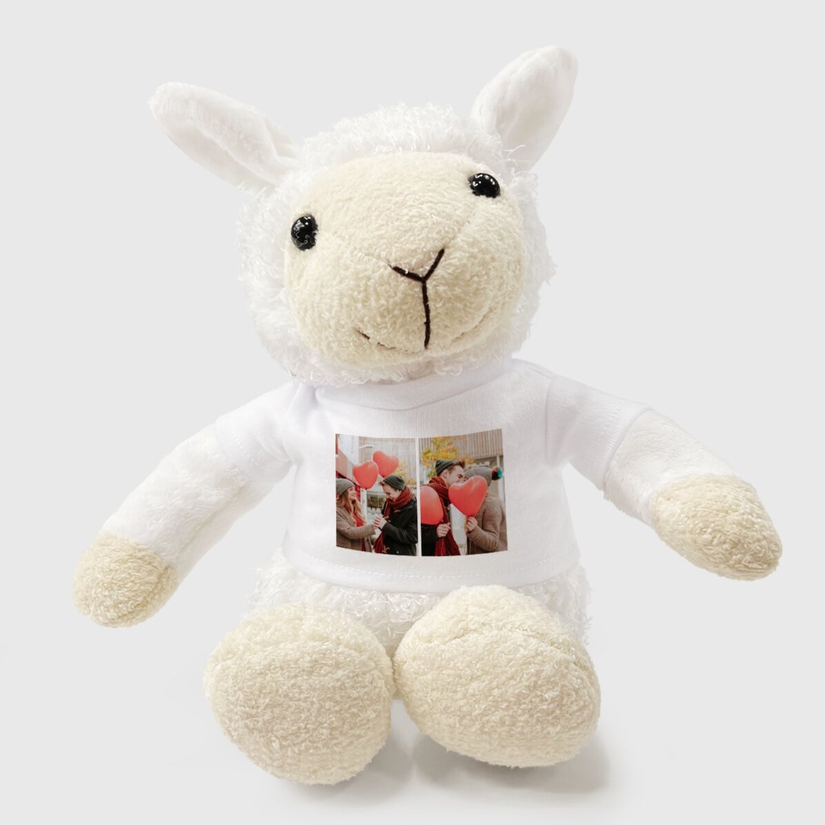 Personalisiertes Schaf mit 2 Fotos