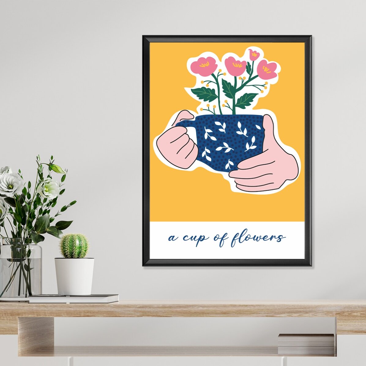 Poster „Eine Tasse voller Blumen“