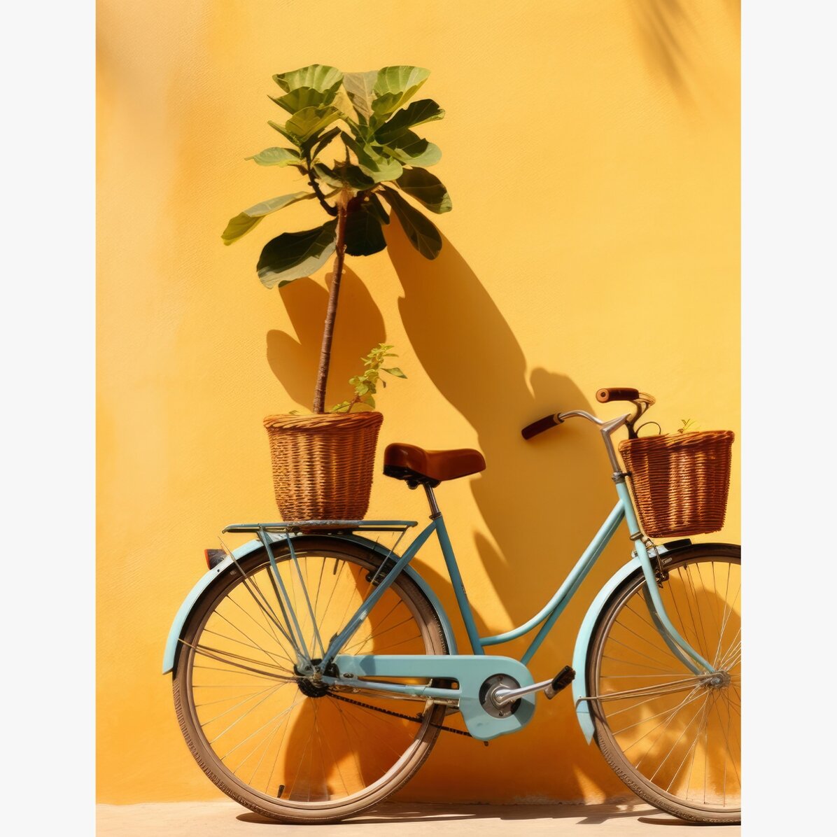 Poster „Fahrrad mit Pflanze“