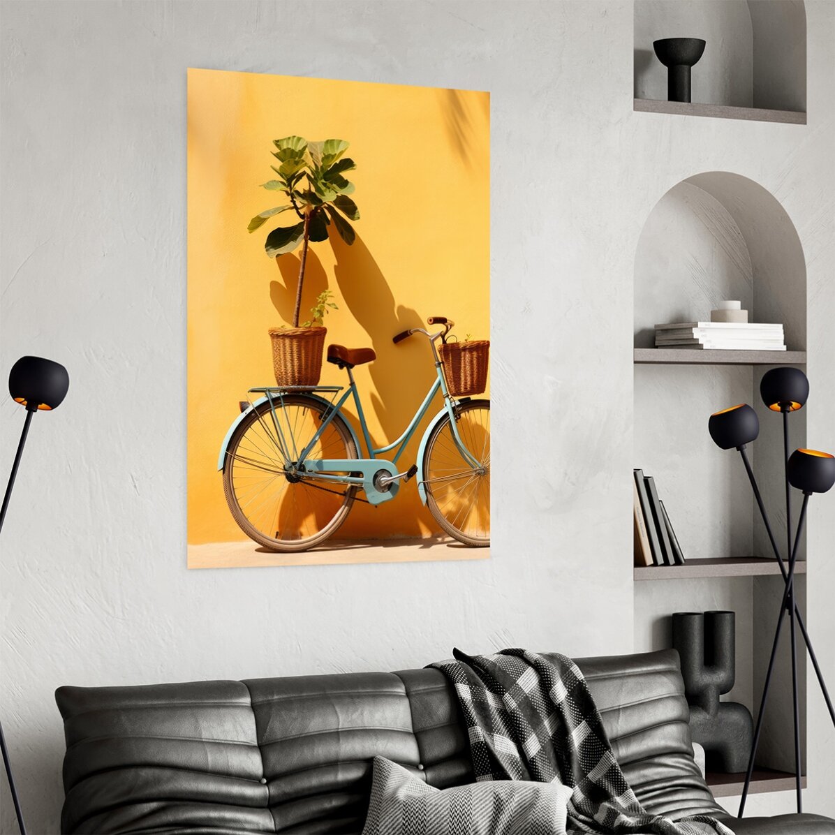 Poster „Fahrrad mit Pflanze“