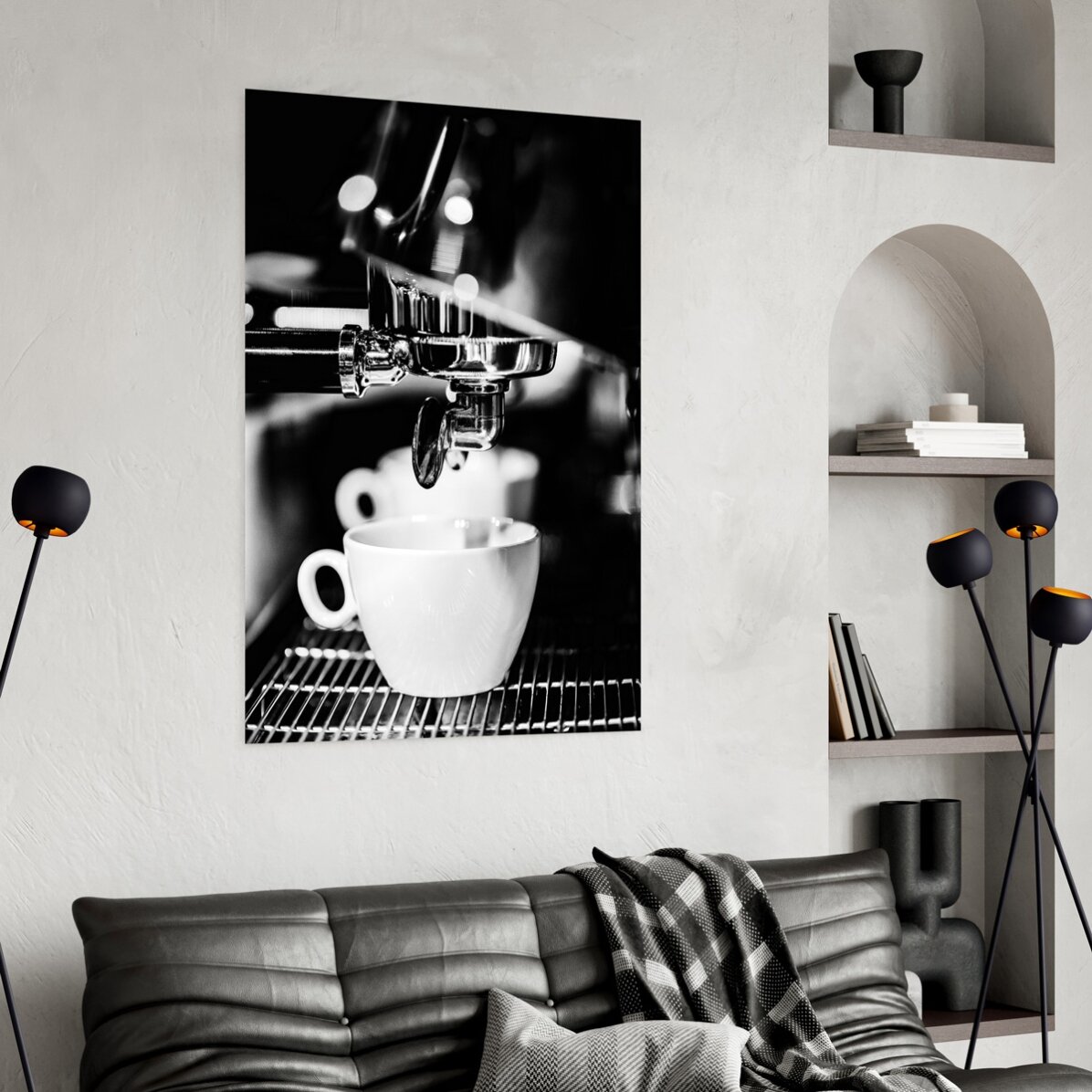 Poster „Black and White Coffee Time“