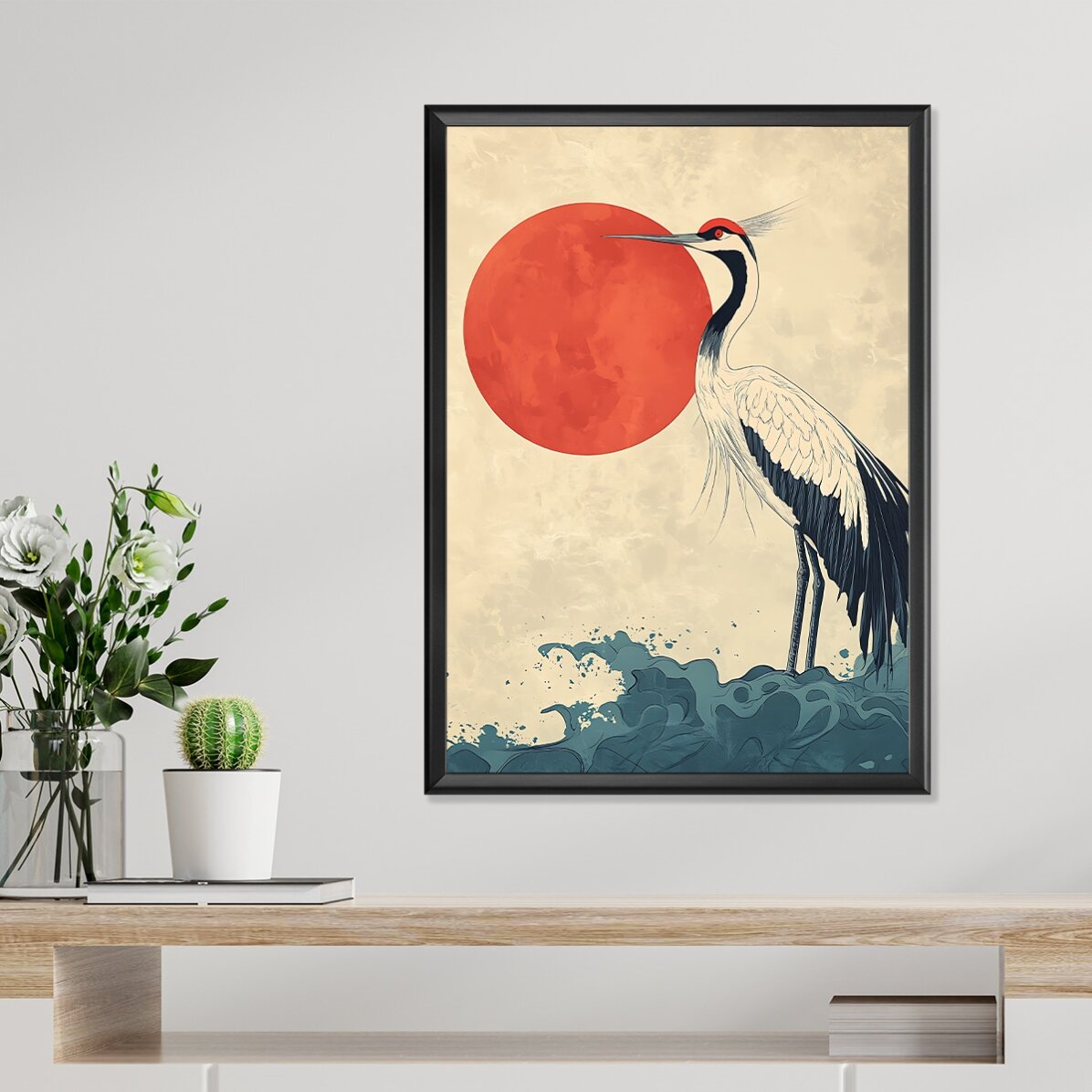 Poster „Japanischer Kranich“