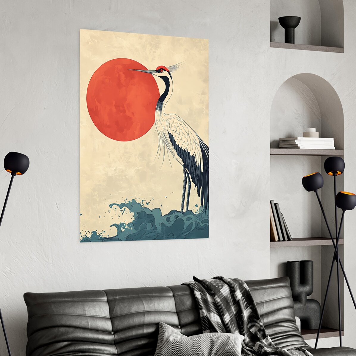 Poster „Japanischer Kranich“