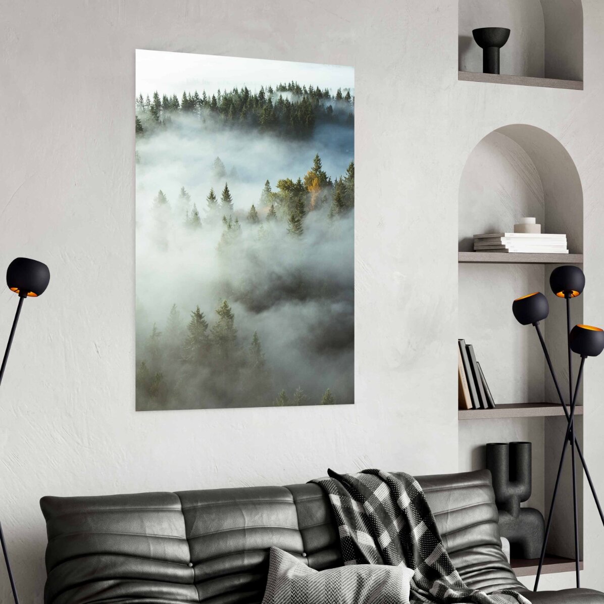 Poster „Wald im Nebel“