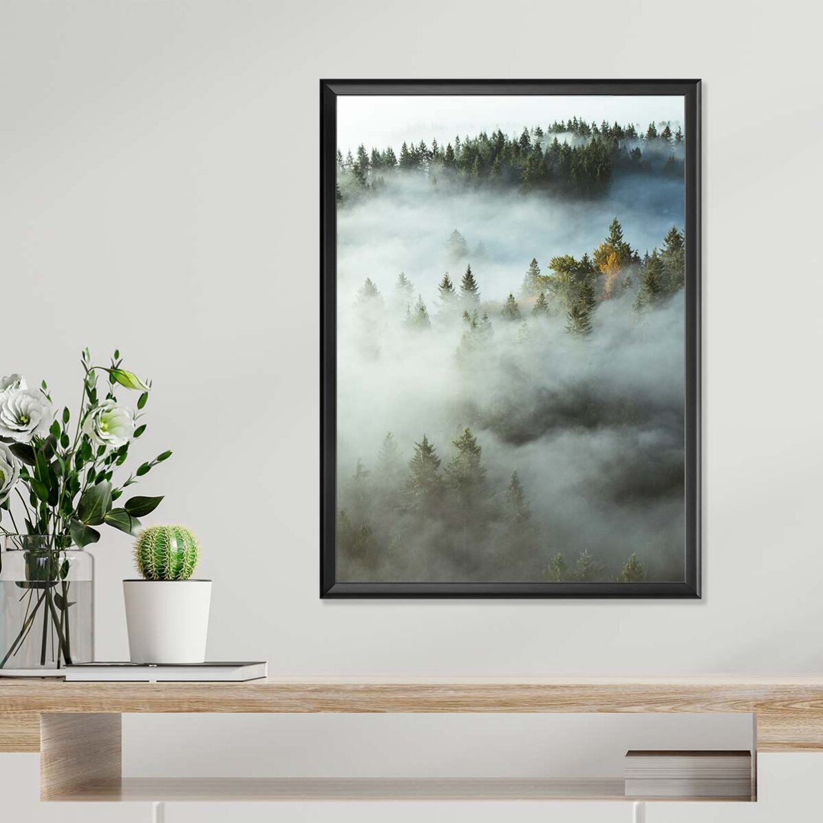Poster „Wald im Nebel“