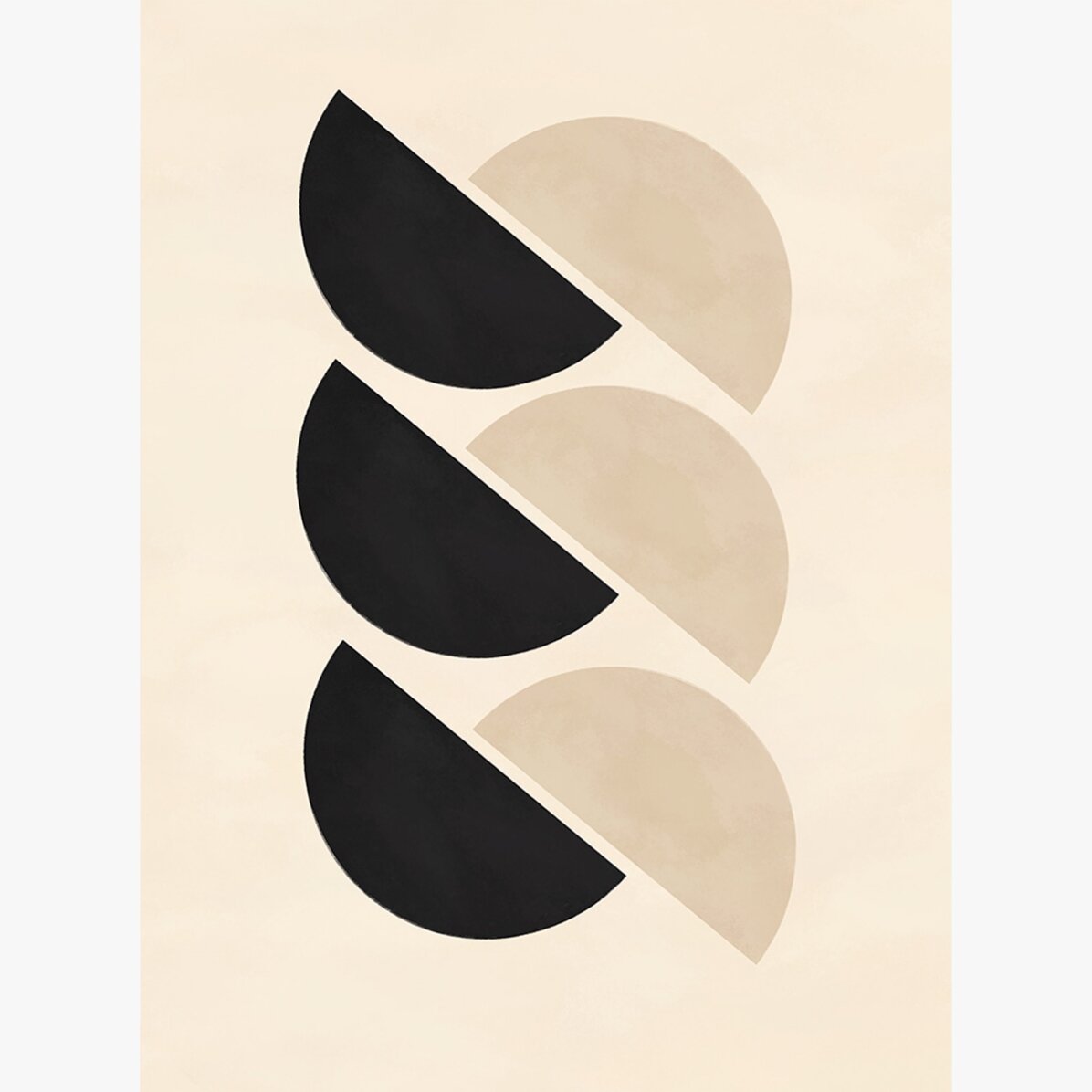 Poster „Minimalistische geometrische Formen, Halbkreise“