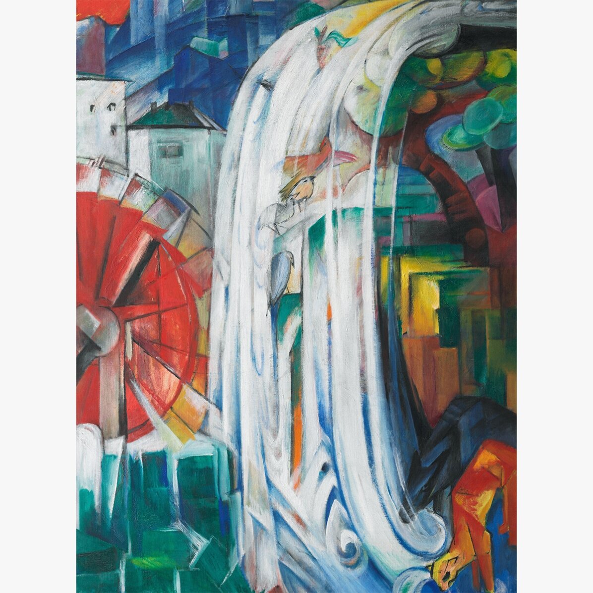 Plakat von Franz Marc, „Die verzauberte Mühle“, 1913