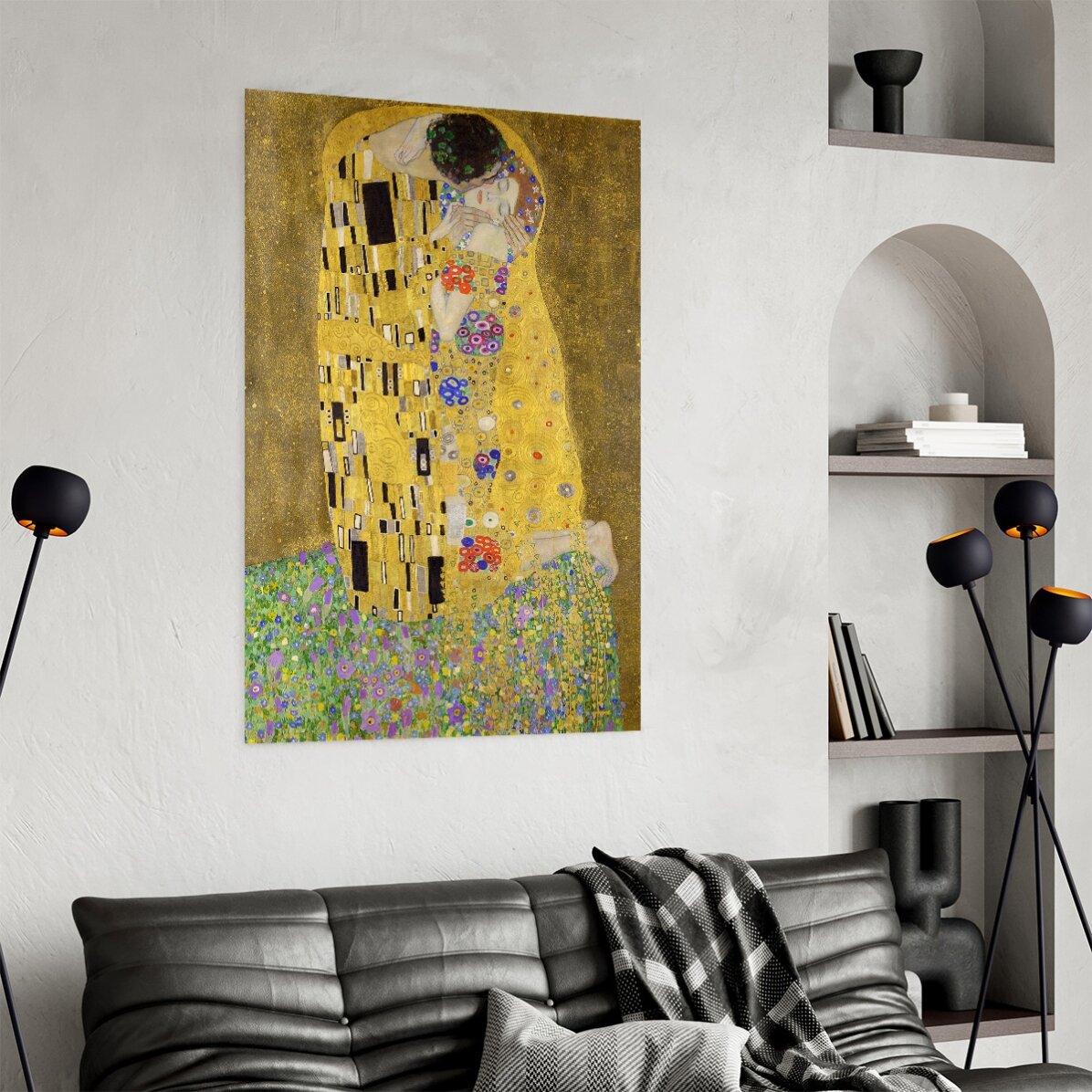 Poster von Gustav Klimt, „Der Kuss“, 1908