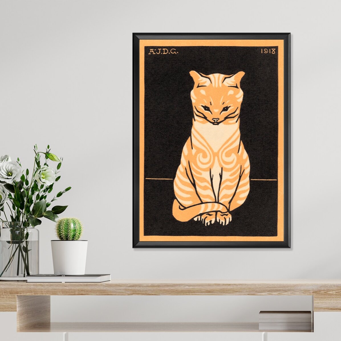 Plakat von Julie de Graag, „Sitting Cat“, 1918