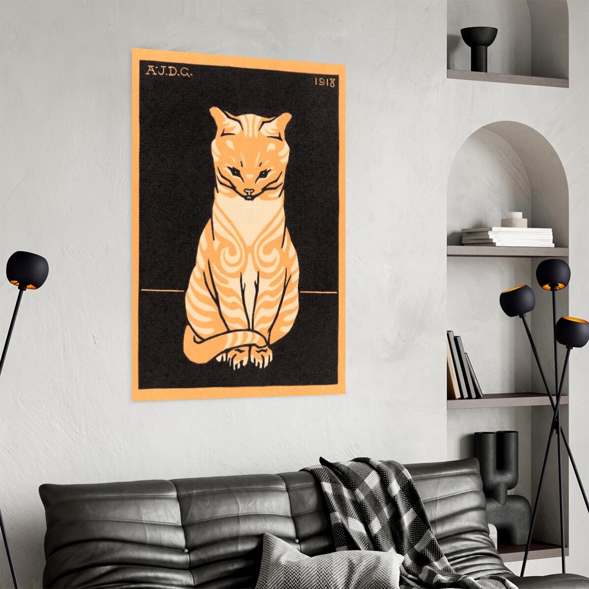 Plakat von Julie de Graag, „Sitting Cat“, 1918