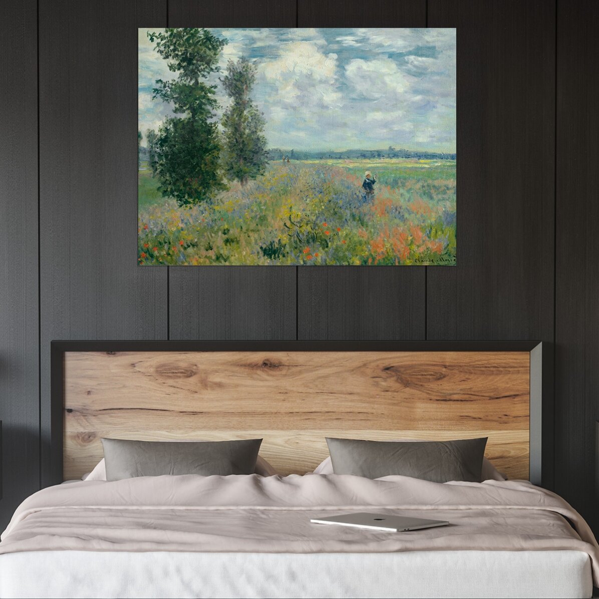 Poster im Querformat – Claude Monet, Mohnfeld bei Argenteuil, 1875