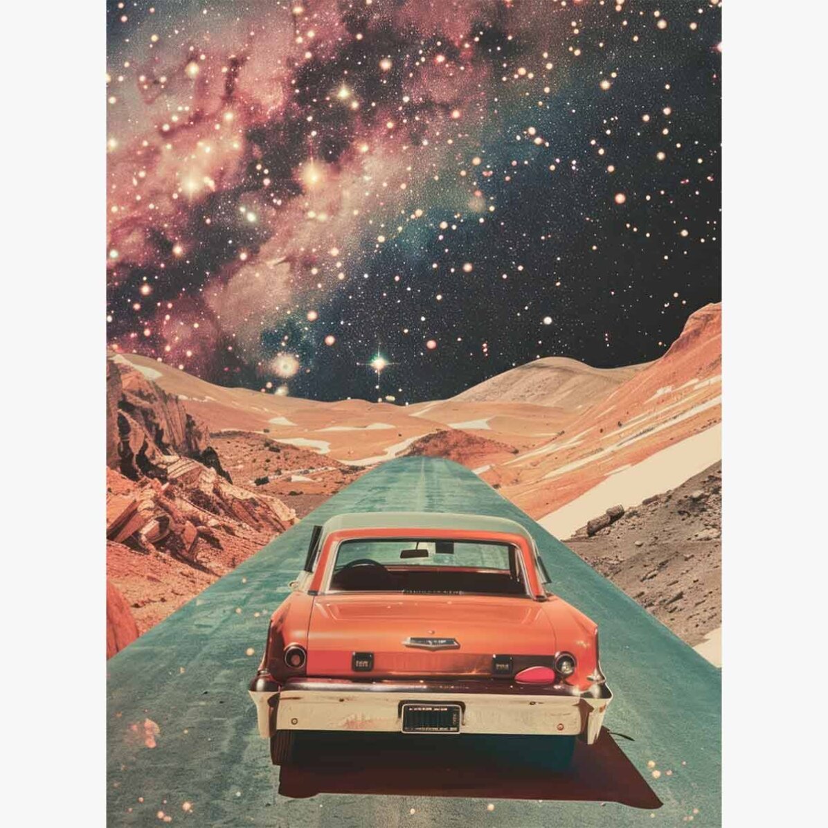 Poster „Auto zwischen den Sternen“