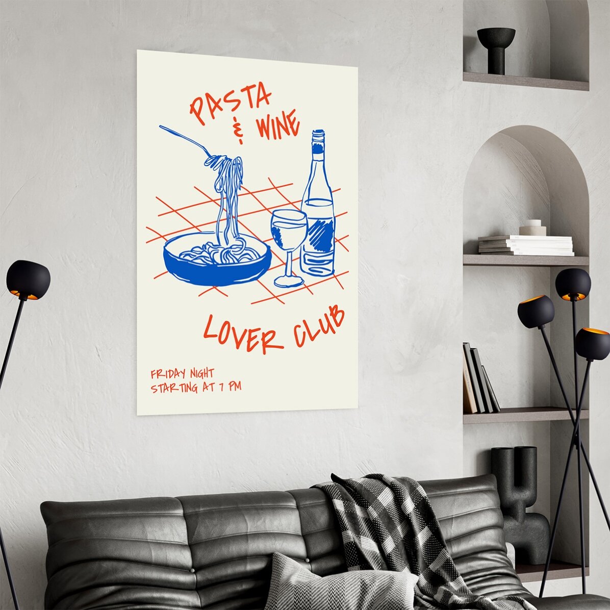 Poster „Pasta & Wine“