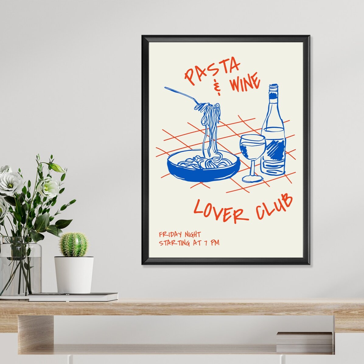 Poster „Pasta & Wine“