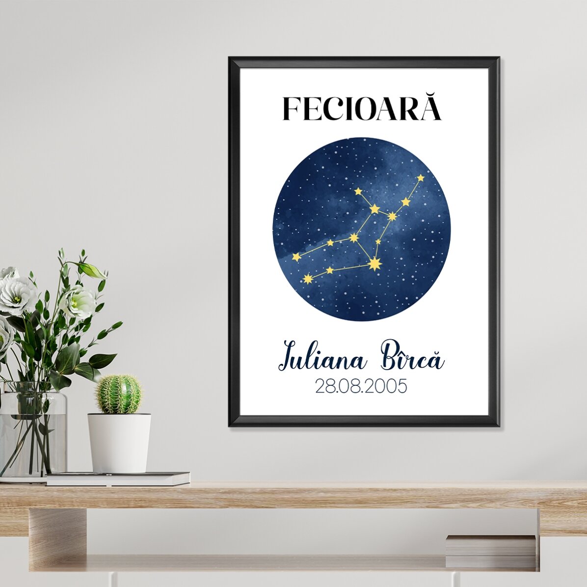Individuell gestaltetes Poster mit Text – Das Sternbild Jungfrau