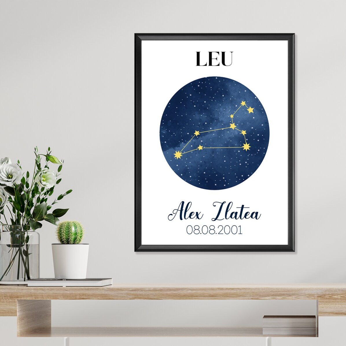 Individuell gestaltetes Poster mit Text – Das Sternbild Löwe