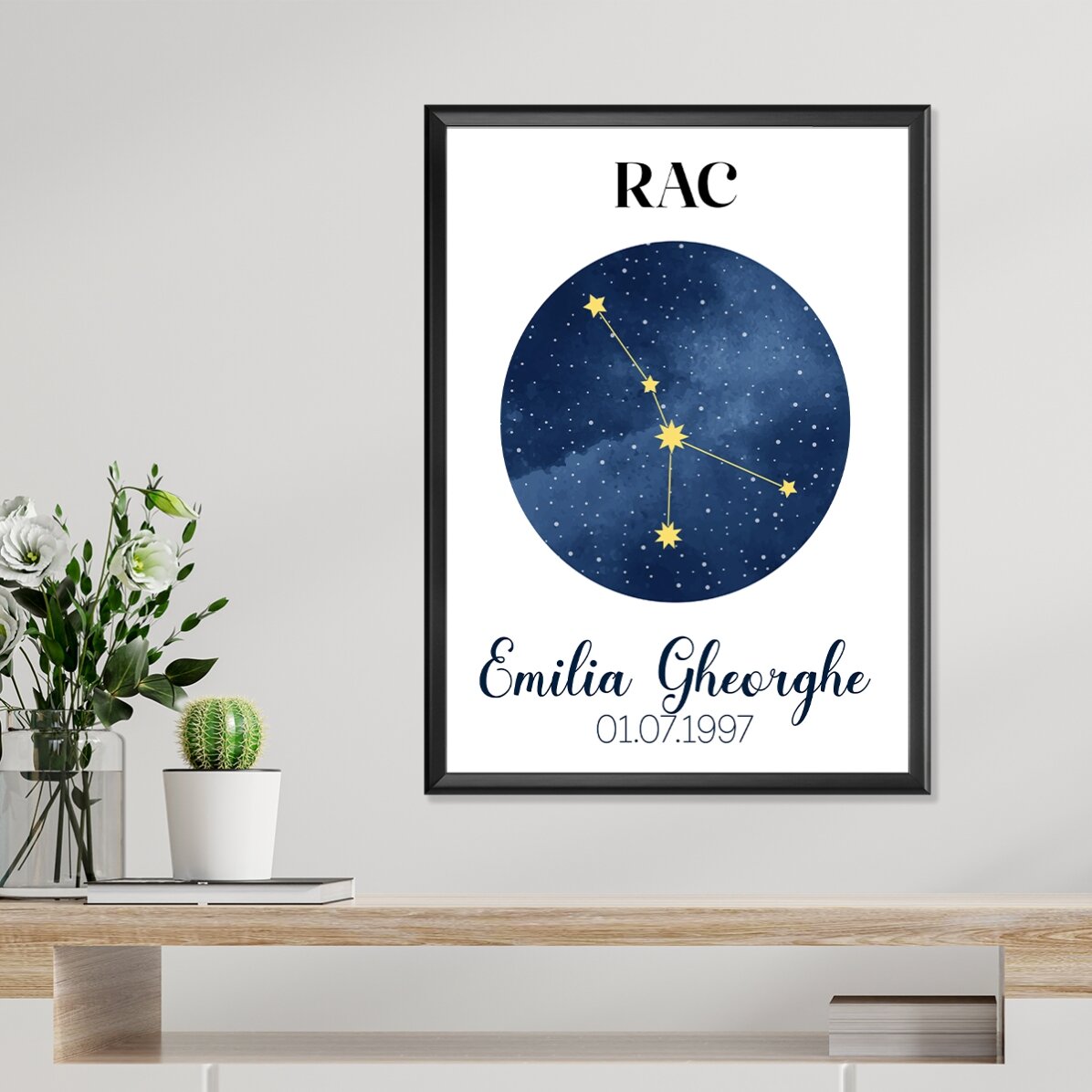 Individuell gestaltetes Poster mit Text – Das Sternbild Krebs