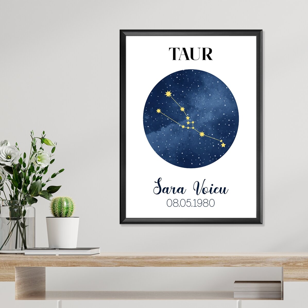 Individuell gestaltetes Poster mit Text – Das Sternbild Stier