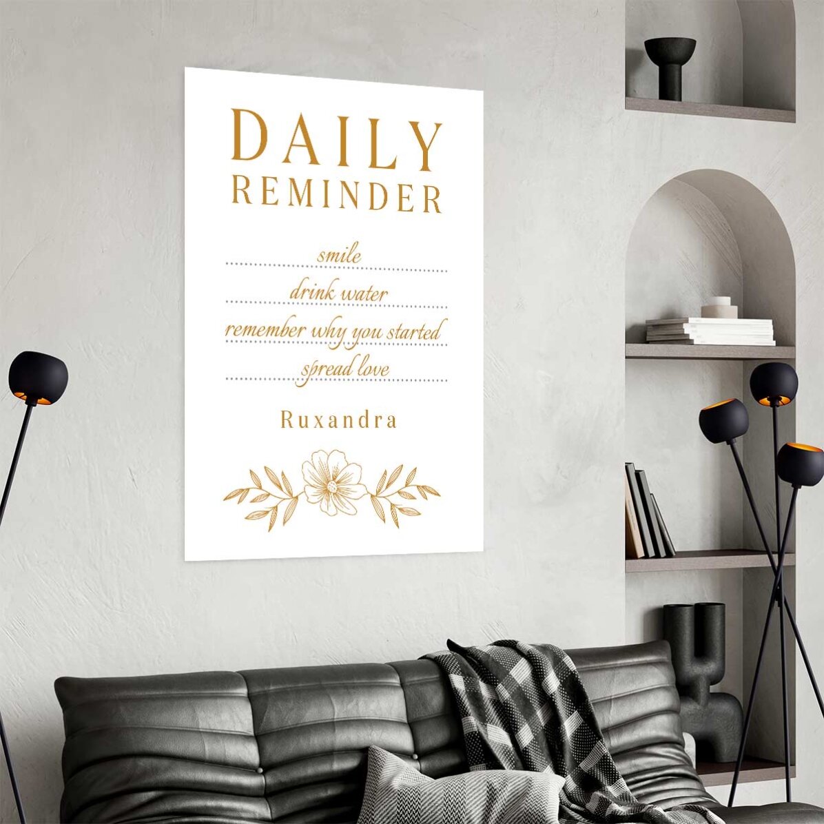 Individuell gestaltetes Poster mit Text – Daily Reminder
