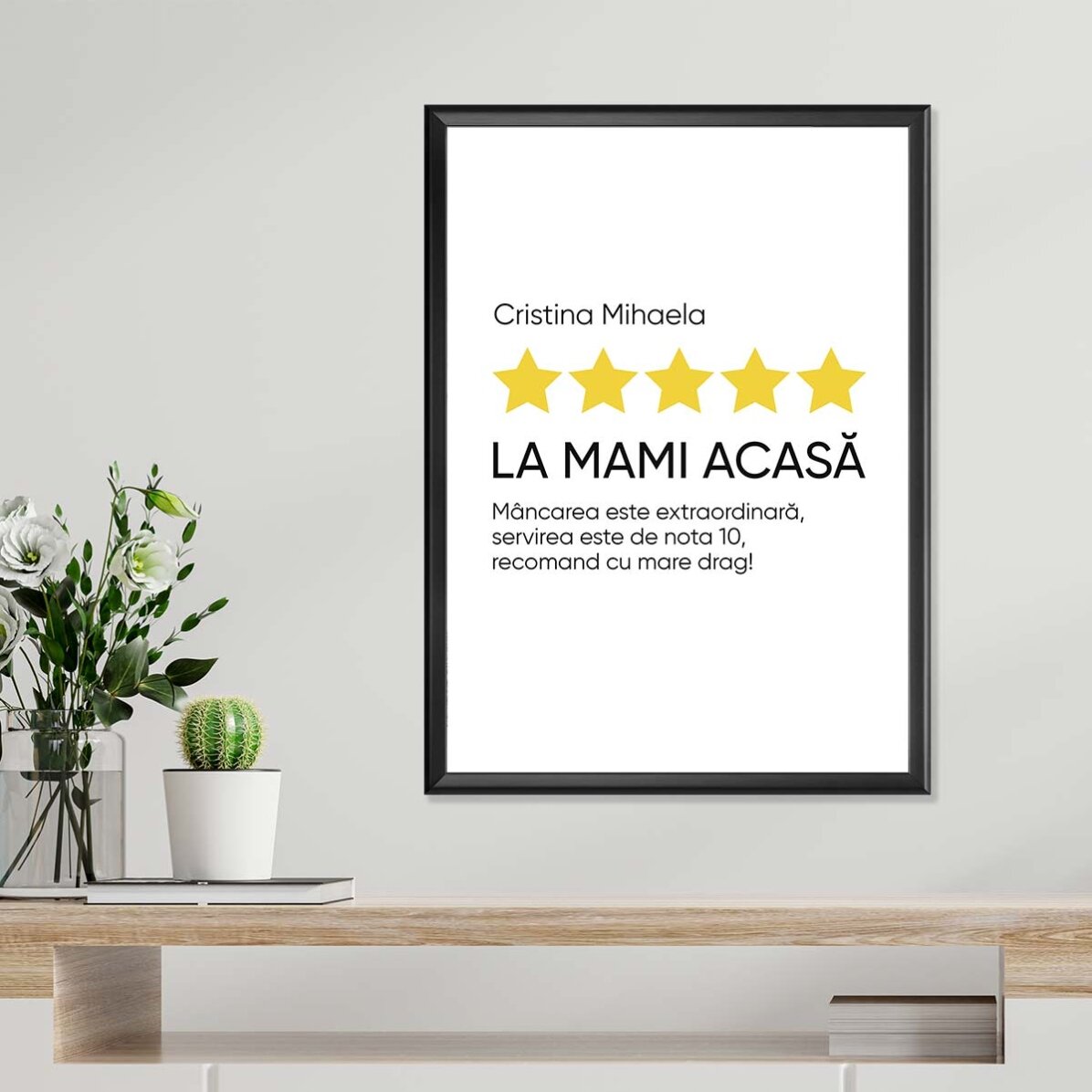 Individuell gestaltetes Poster mit Text – Bewertung