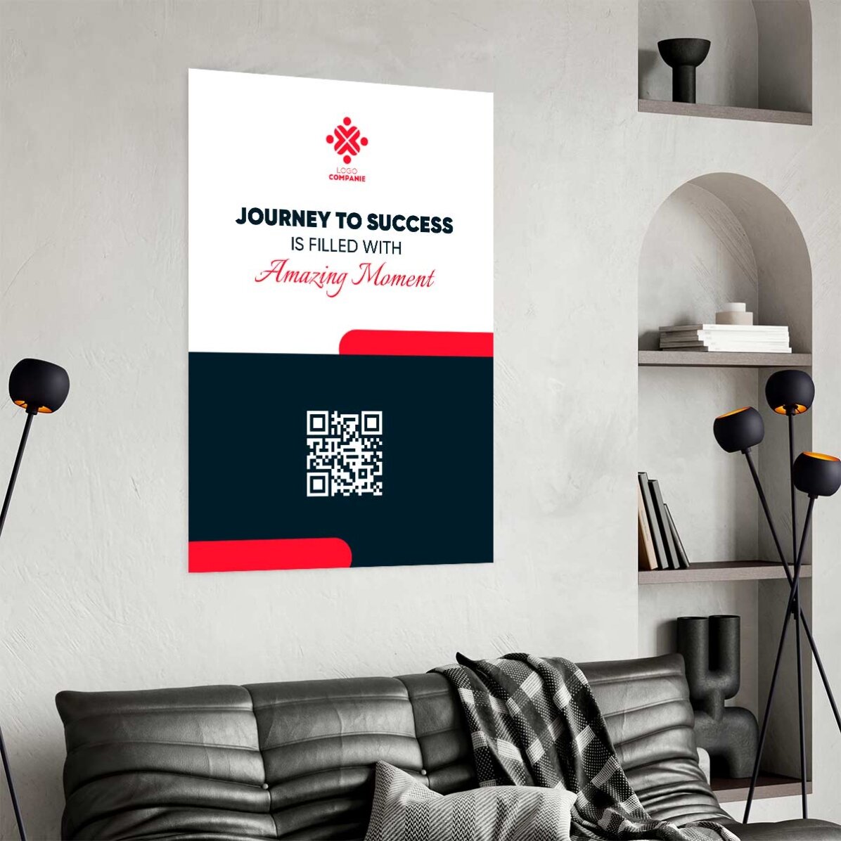 Individuell gestaltetes Poster mit Text und Logo – Journey