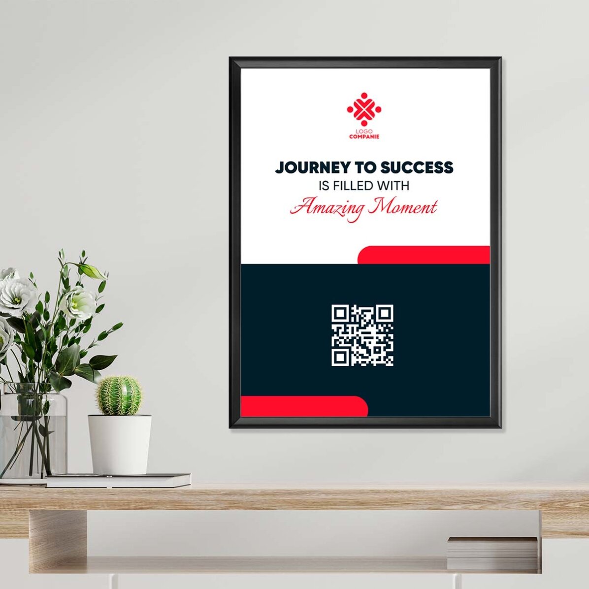 Individuell gestaltetes Poster mit Text und Logo – Journey