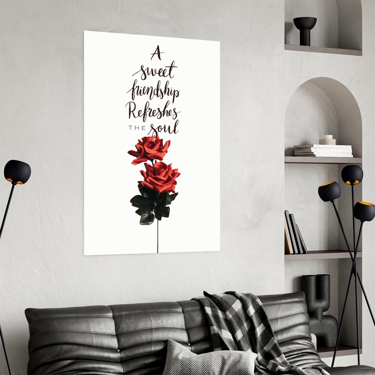 Poster „Freundschaft mit Rosen“