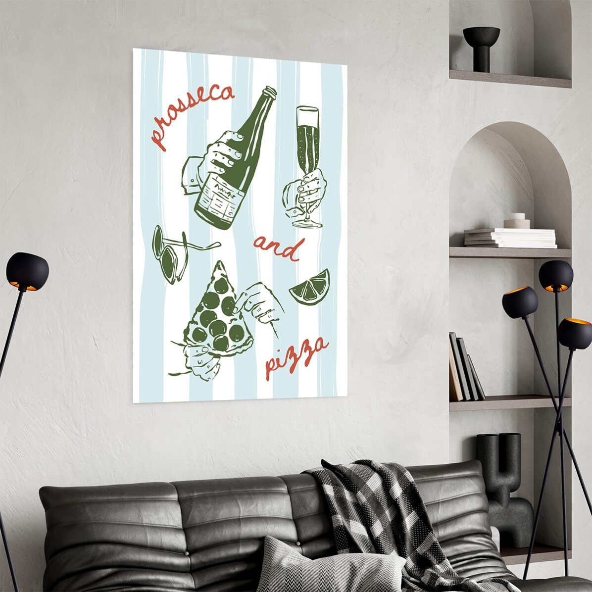 Poster „Prosecco & Pizza“
