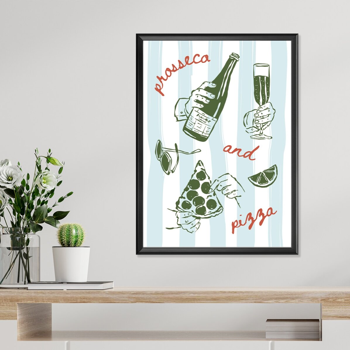 Poster „Prosecco & Pizza“