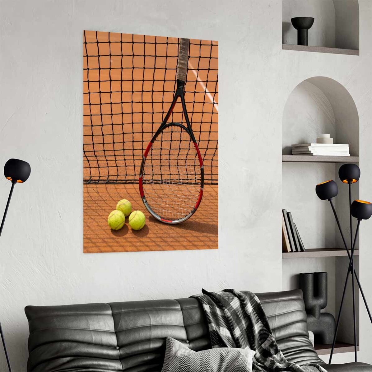 Poster „Rakete und Tennisbälle“