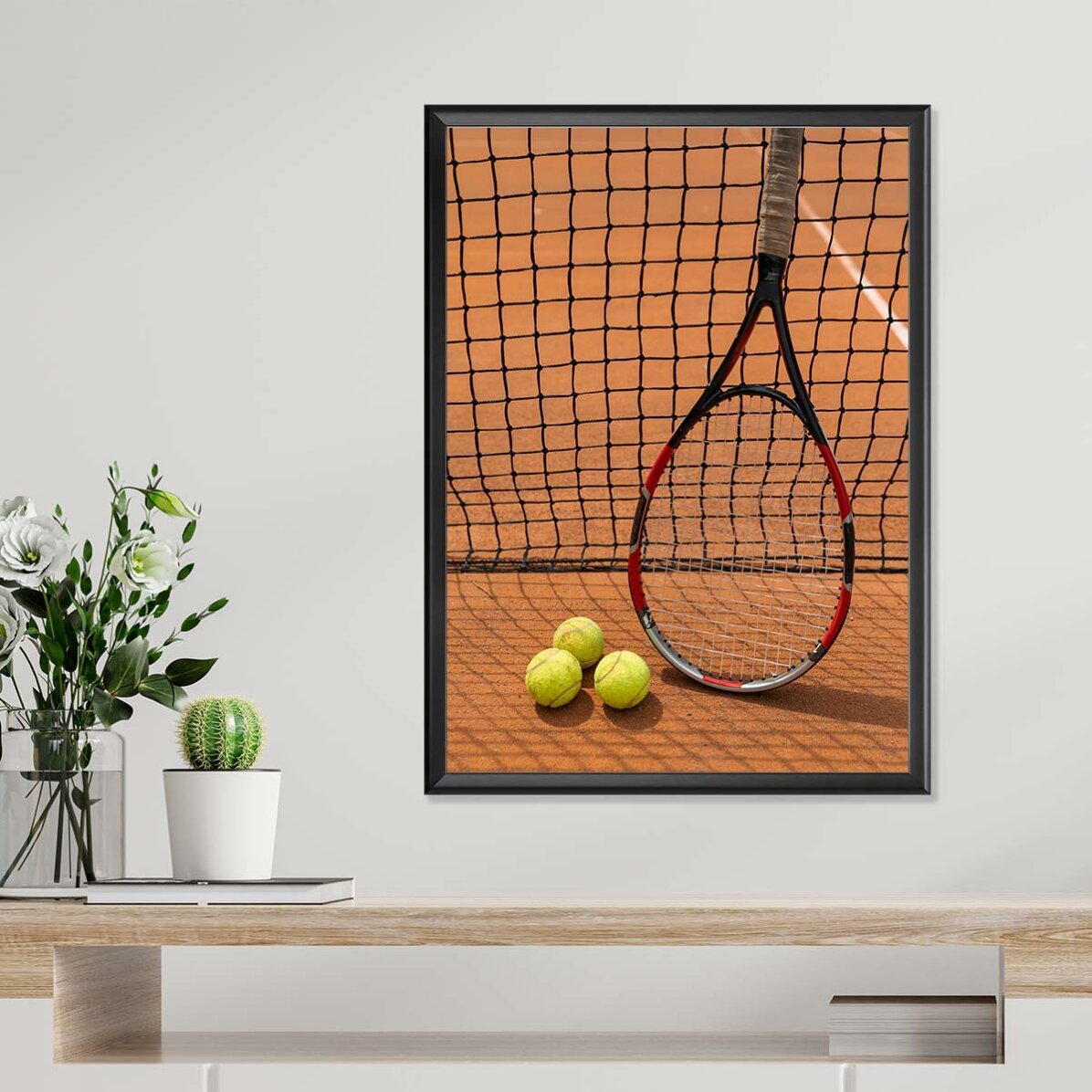 Poster „Rakete und Tennisbälle“
