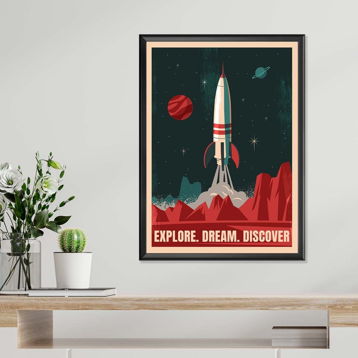 Poster „Raumrakete“