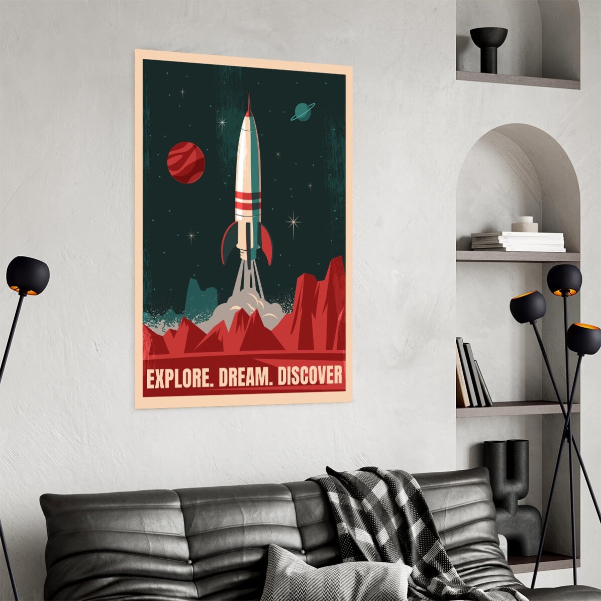 Poster „Raumrakete“