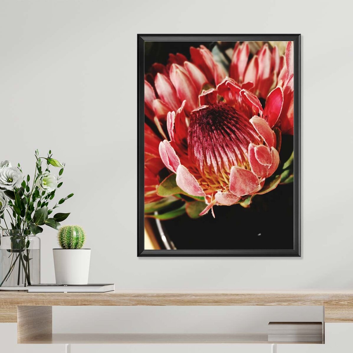 Poster „Rote Blume“