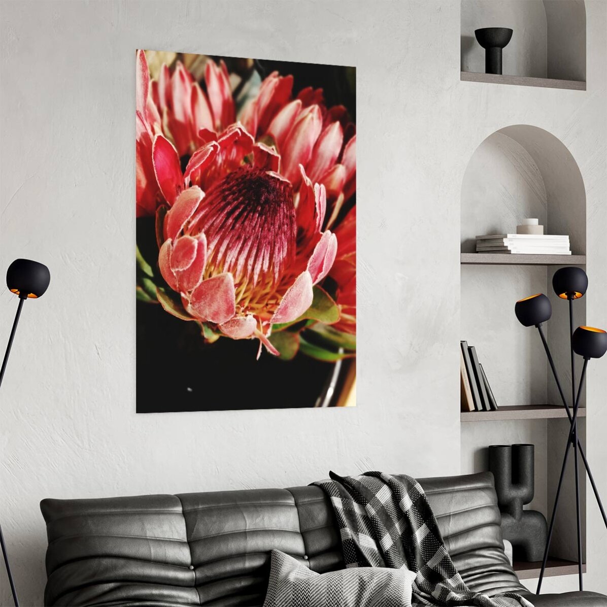 Poster „Rote Blume“