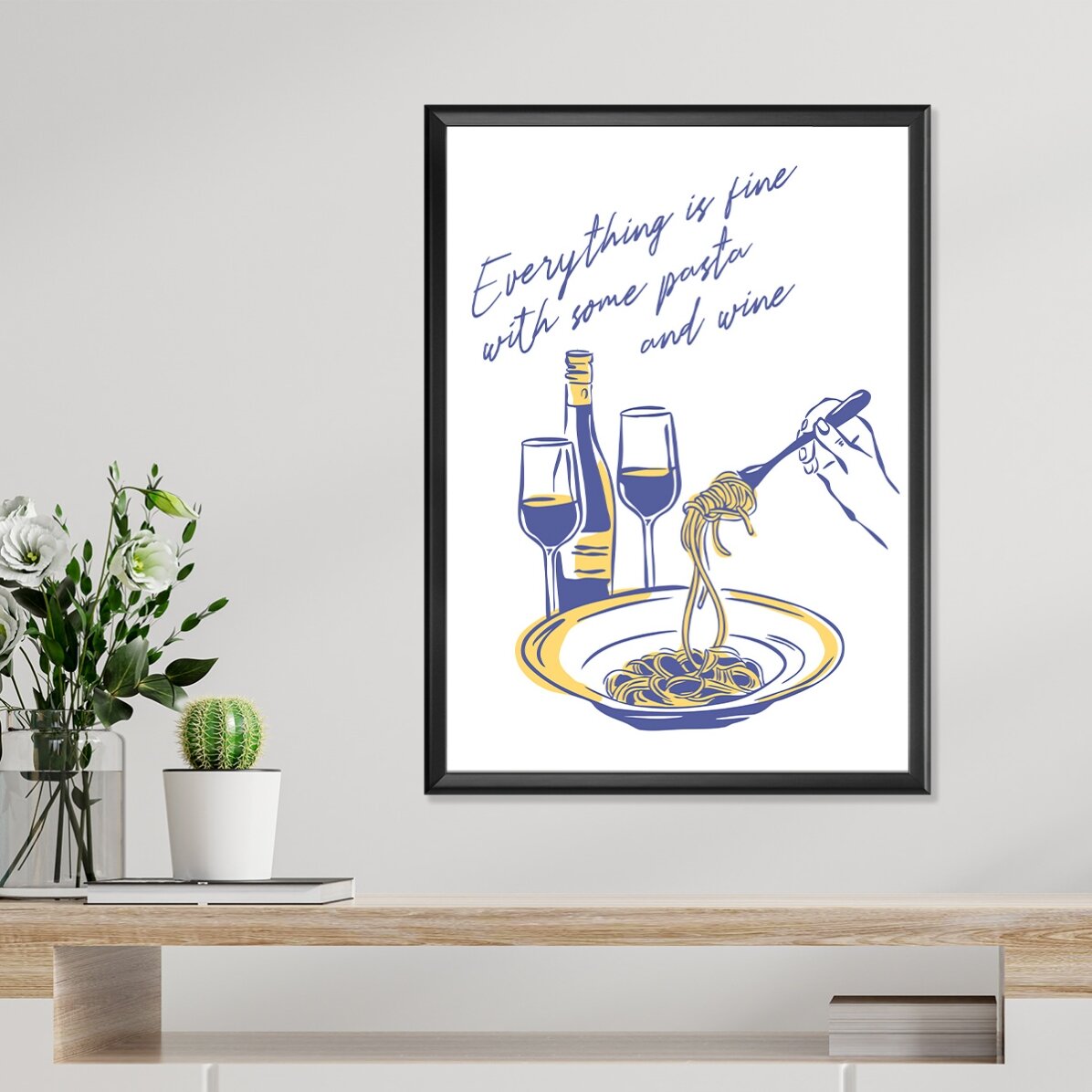 Poster „Some Pasta & Wine“